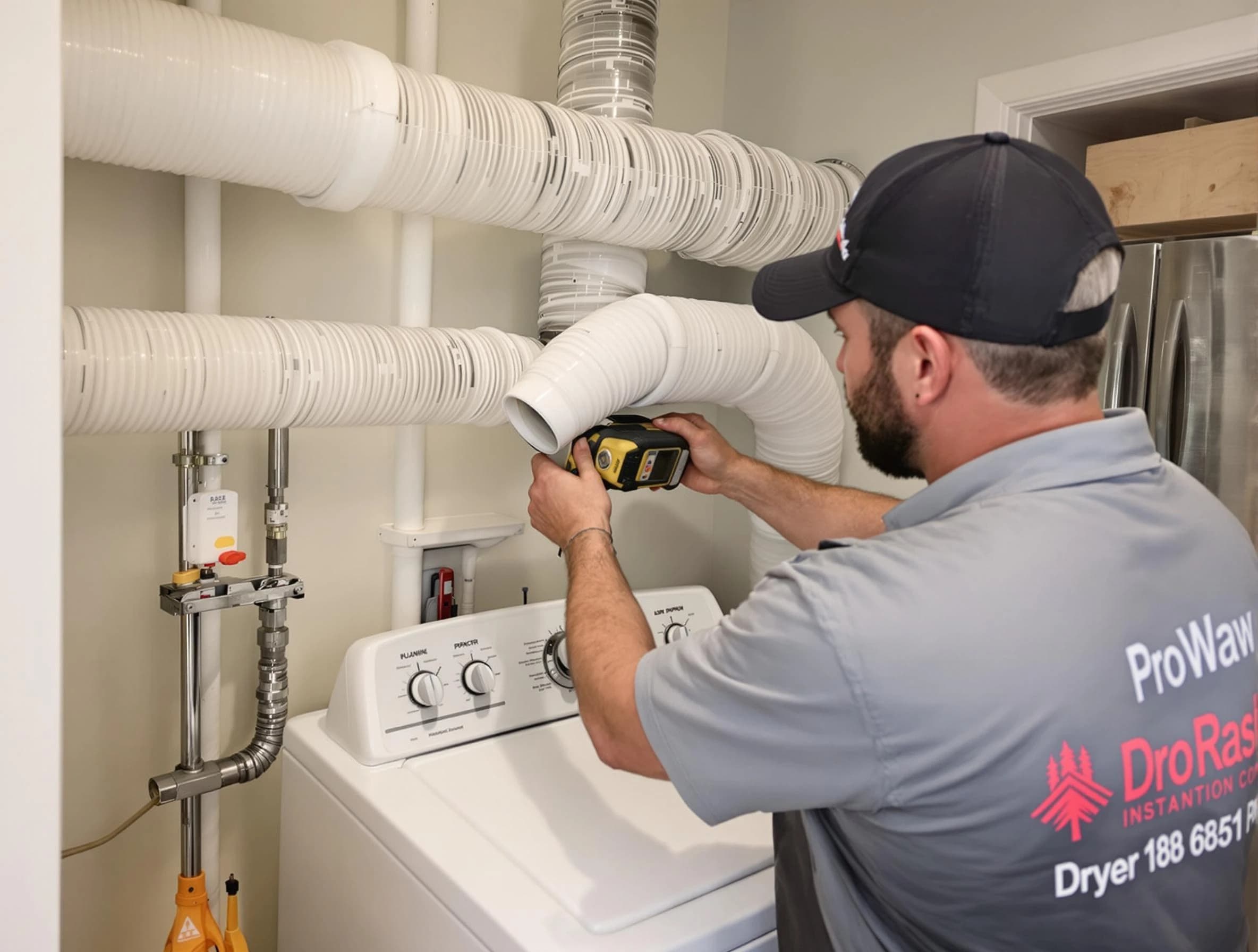 Professional dryer vent hose installation by Tarrant Dryer Vent Cleaning in Tarrant