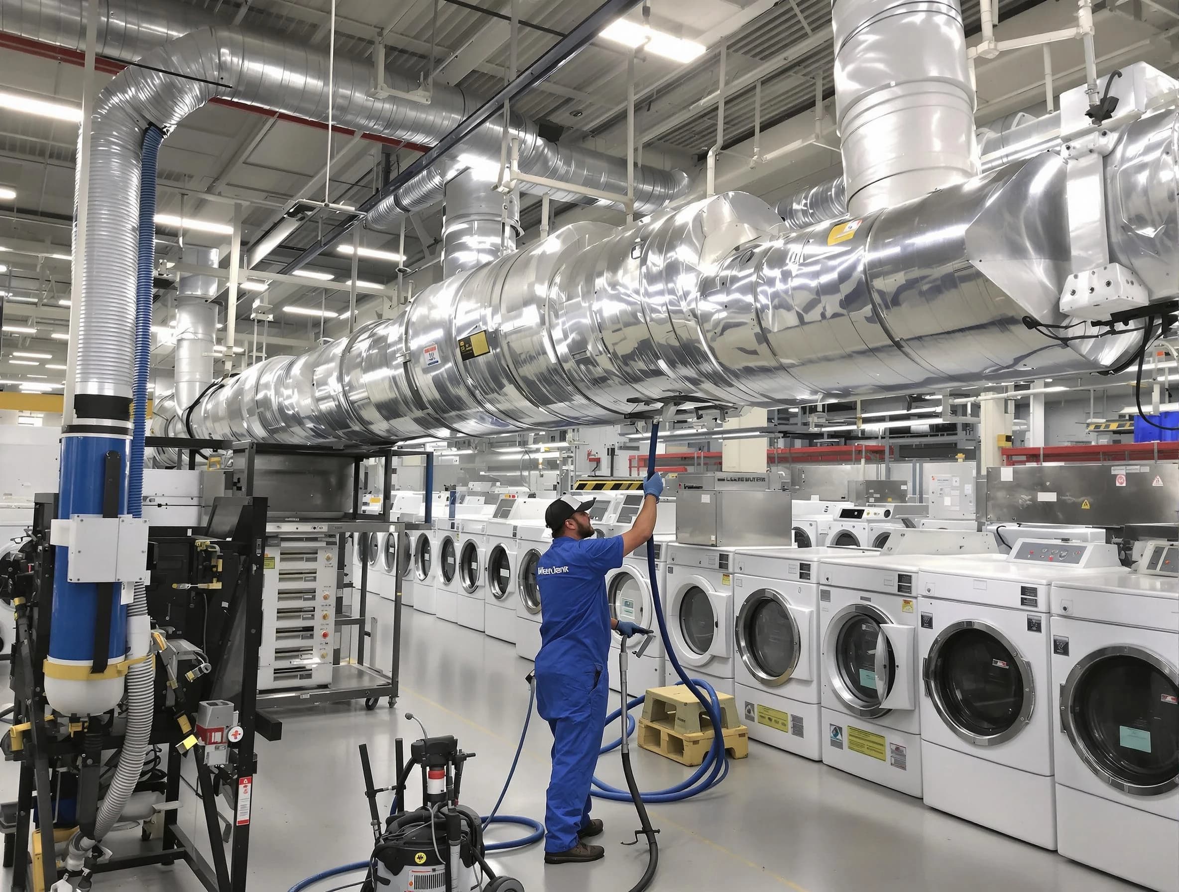 Tarrant Dryer Vent Cleaning team performing heavy-duty industrial dryer vent cleaning in Tarrant