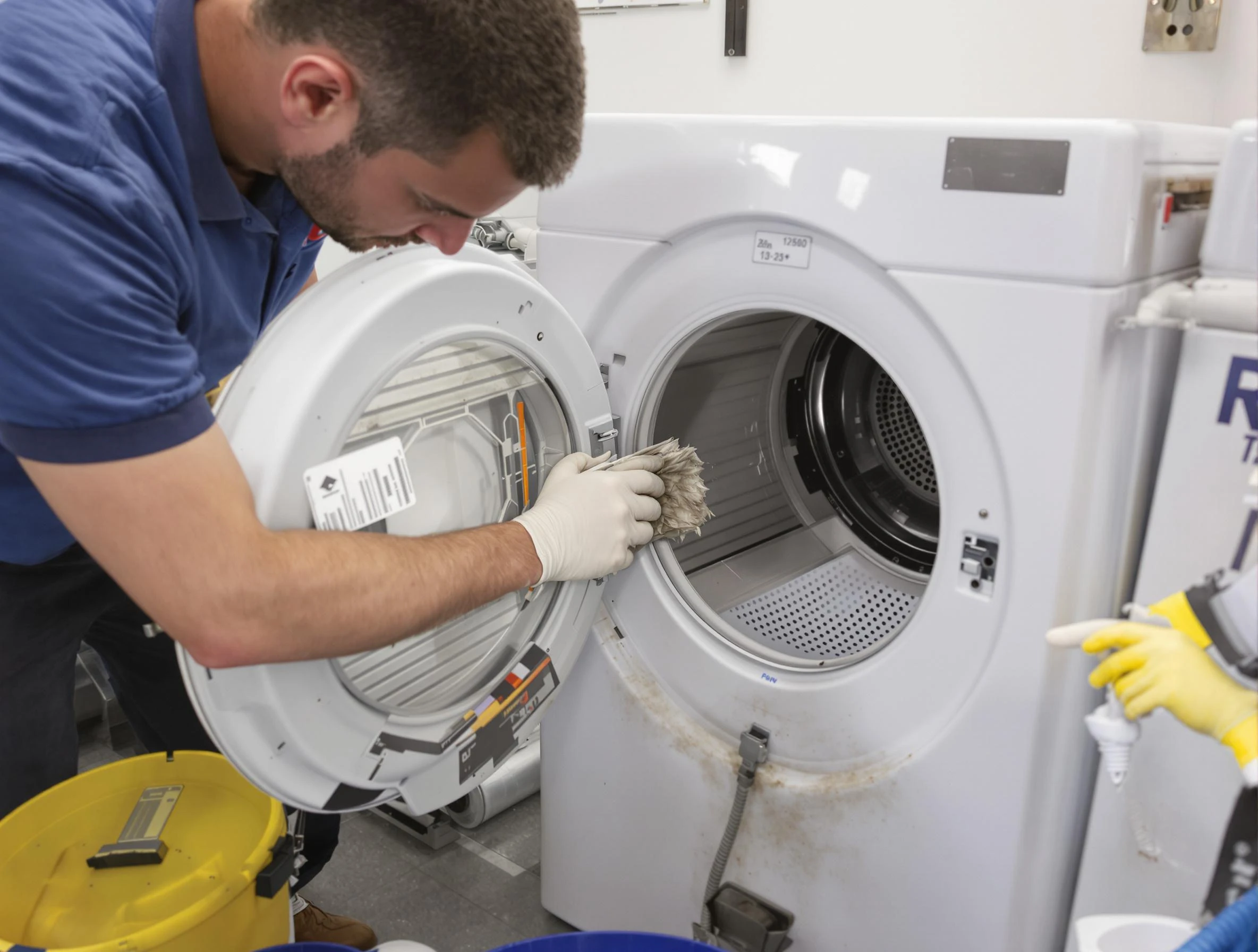 Tarrant Dryer Vent Cleaning specialist performing detailed lint trap cleaning service in Tarrant