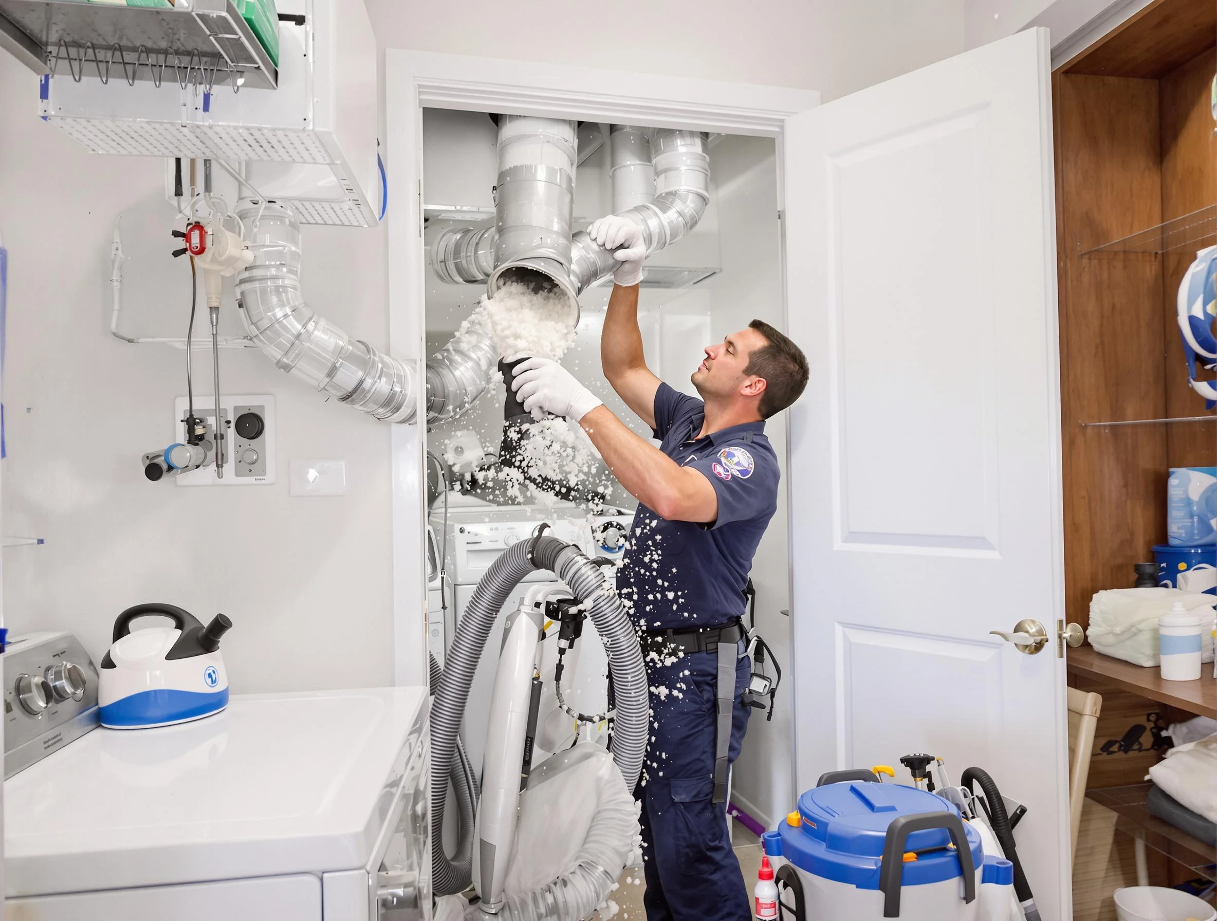 Tarrant Dryer Vent Cleaning technician delivering thorough residential dryer vent cleaning service in Tarrant